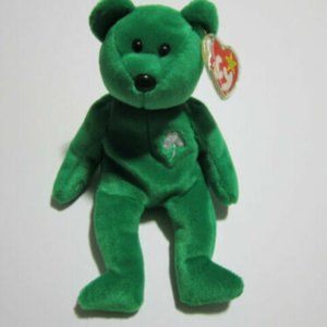 Ty Beanie Baby Erin The Bear 1997 Retired PVC Pellets 4th Gen